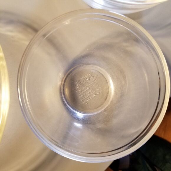 Vintage Pyrex clear nesting bowls clear set of 3 - Picture 4 of 11